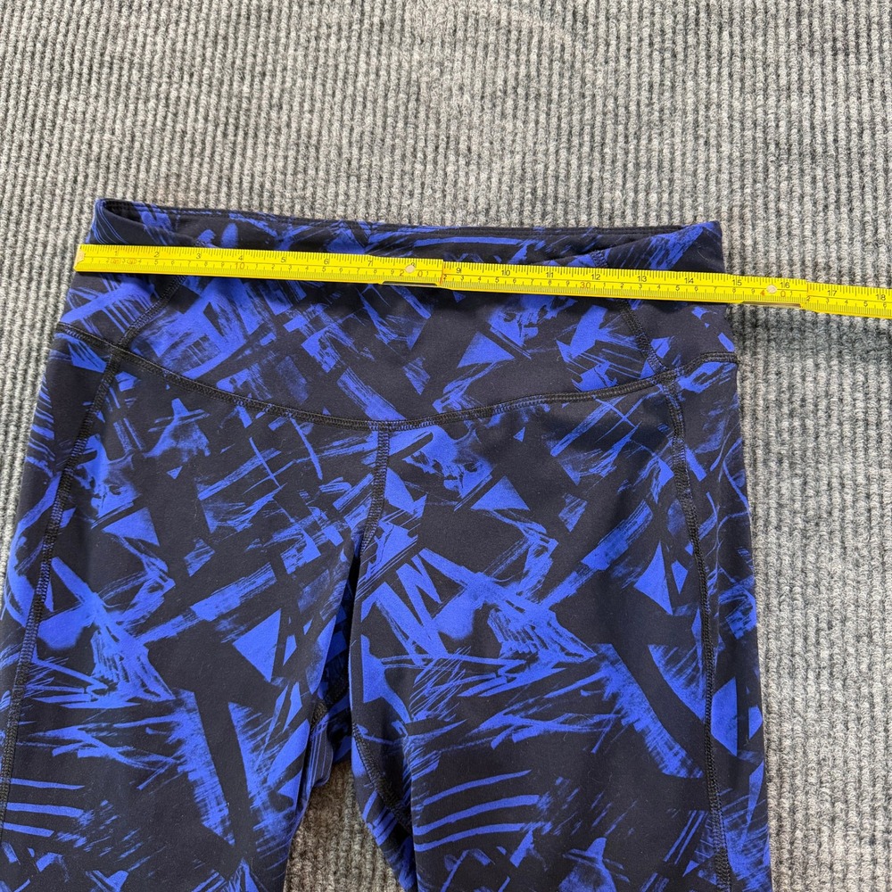Old Navy Go Dry Crop Leggings Large Blue Black Abstract Crop Athletic Pants - Picture 4 of 8